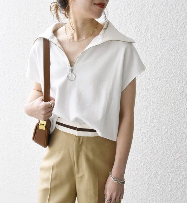 SHIPS any「SHIPS any:〈洗濯機可能〉ミニ裏毛 ハーフ ジップ フレンチ プルオーバー」|プルオーバー|