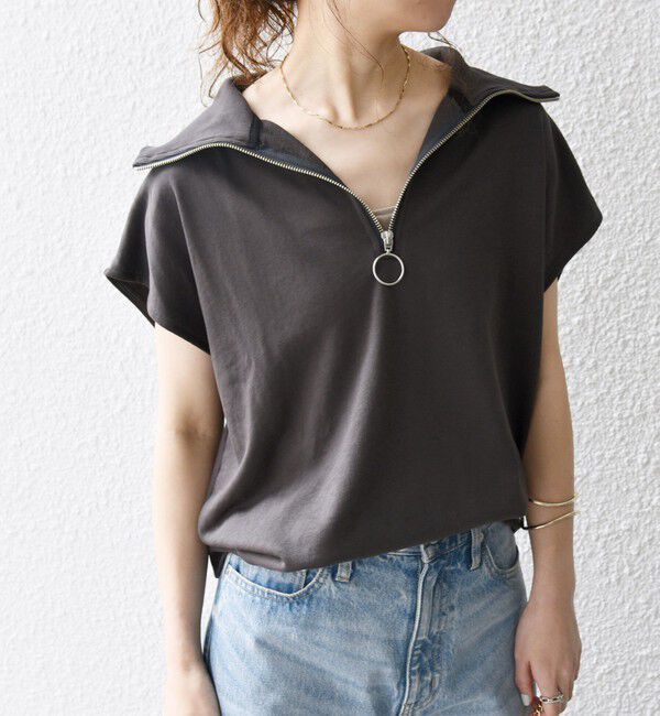 SHIPS any「SHIPS any:〈洗濯機可能〉ミニ裏毛 ハーフ ジップ フレンチ プルオーバー」|プルオーバー|