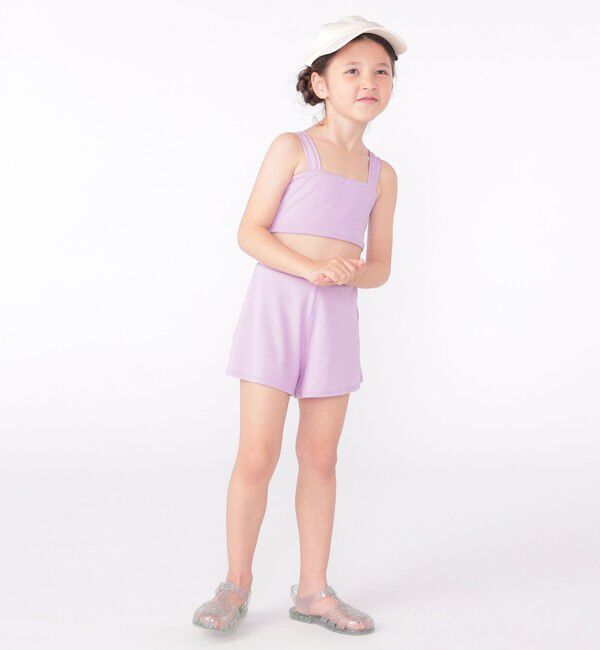 SHIPS KIDS「SHIPS KIDS:120～150cm / フラワー ラッシュガード 3点 ビキニセット」|コンビネゾン|