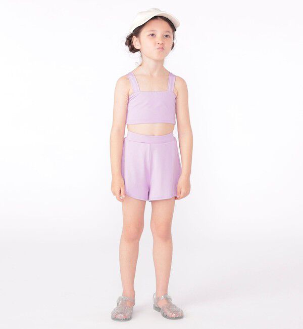 SHIPS KIDS「SHIPS KIDS:120～150cm / フラワー ラッシュガード 3点 ビキニセット」|コンビネゾン|