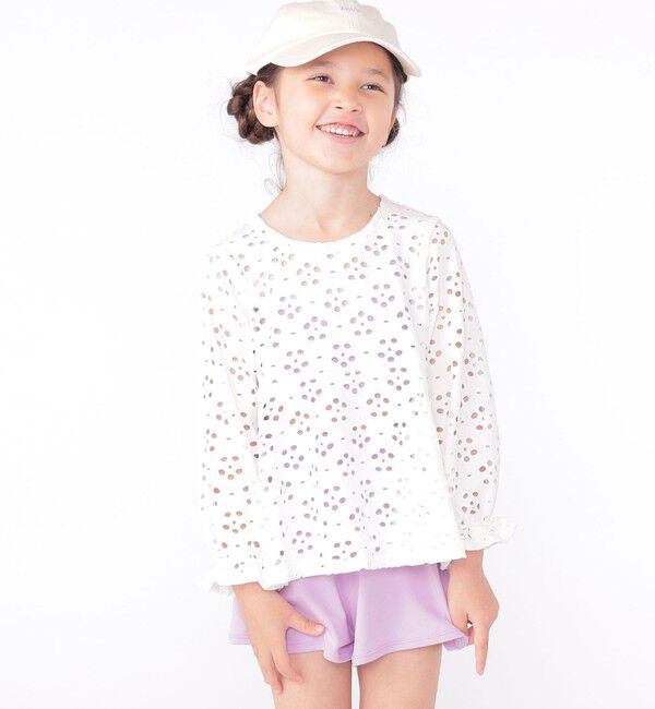 SHIPS KIDS「SHIPS KIDS:120～150cm / フラワー ラッシュガード 3点 ビキニセット」|コンビネゾン|