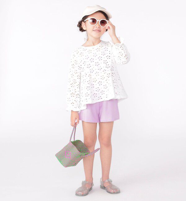 SHIPS KIDS「SHIPS KIDS:120～150cm / フラワー ラッシュガード 3点 ビキニセット」|コンビネゾン|