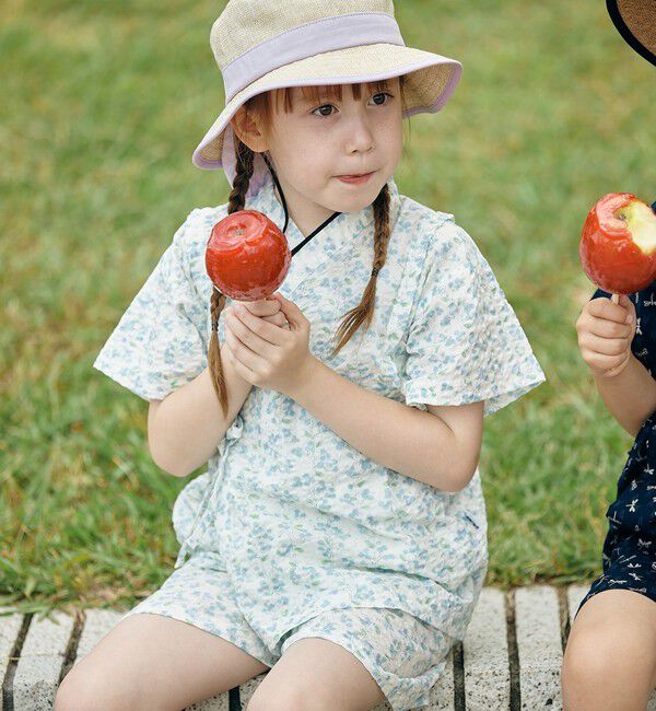 SHIPS KIDS「【WEB限定】SHIPS KIDS:100～130cm / 花柄/トンボ柄 甚平」|その他|ライトブルー