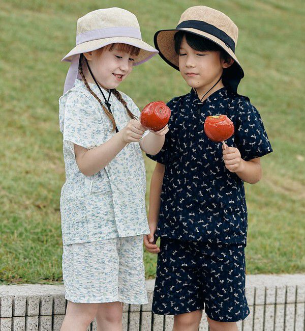 SHIPS KIDS「【WEB限定】SHIPS KIDS:100～130cm / 花柄/トンボ柄 甚平」|その他|