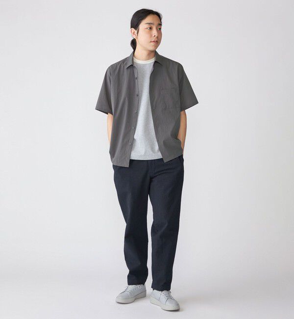 SHIPS「SHIPS:〈吸水速乾〉Micro Dot Air(R) レギュラーカラー ショートスリーブ シャツ」|シャツ・ブラウス|