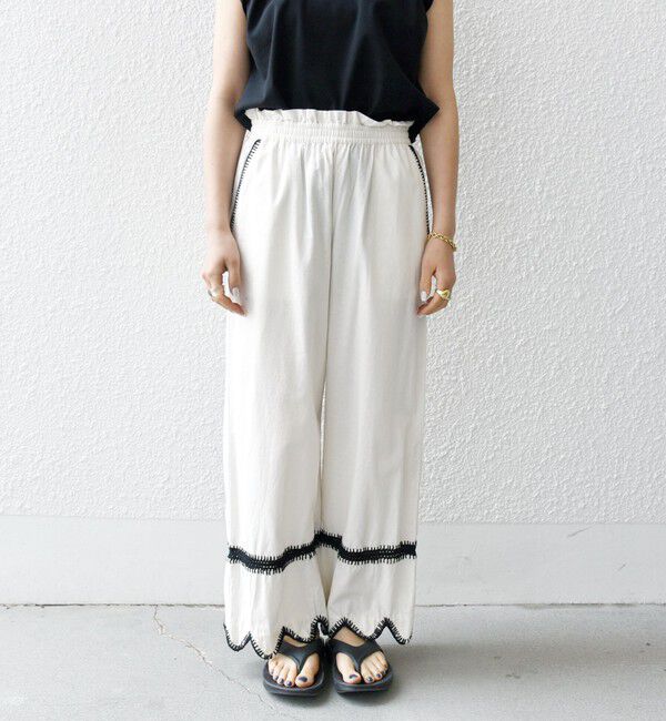 SHIPS any「bon_meur:〈洗濯機可能〉ブランケット エンブロイダリー パンツ」|その他|