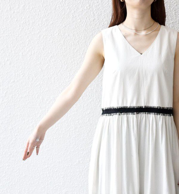 SHIPS any「bon_meur:〈洗濯機可能〉ブランケット エンブロイダリー ティアード ワンピース」|ワンピース|