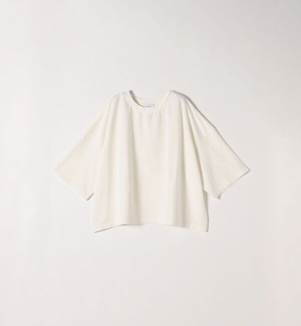 SHIPS any「【WEB限定】SHIPS any:〈洗濯機可能〉インレイ ハーフスリーブ ショートTEE」|Tシャツ・カットソー|