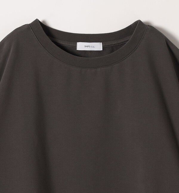 SHIPS any「【WEB限定】SHIPS any:〈洗濯機可能〉インレイ ハーフスリーブ ショートTEE」|Tシャツ・カットソー|