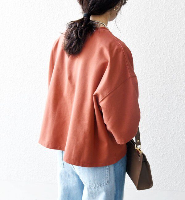 SHIPS any「【WEB限定】SHIPS any:〈洗濯機可能〉インレイ ハーフスリーブ ショートTEE」|Tシャツ・カットソー|