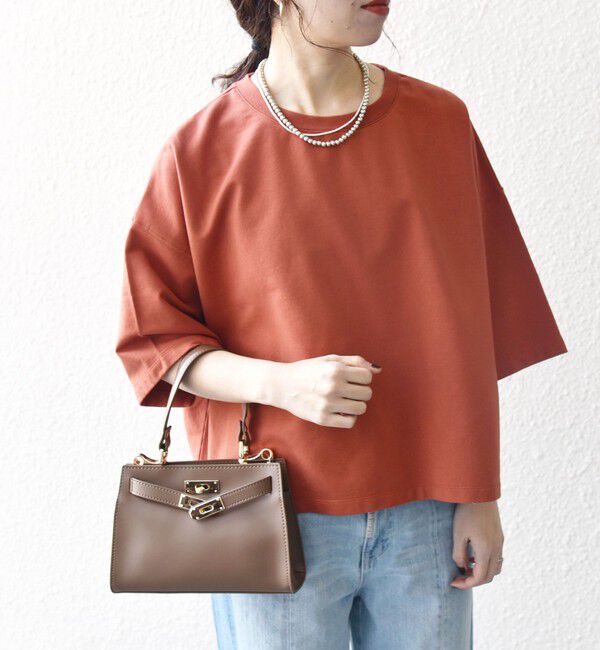 SHIPS any「【WEB限定】SHIPS any:〈洗濯機可能〉インレイ ハーフスリーブ ショートTEE」|Tシャツ・カットソー|