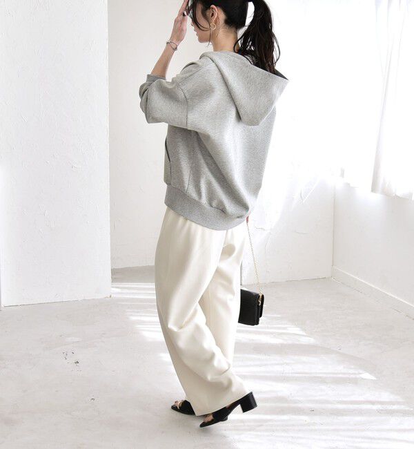 quaranciel「quaranciel:〈洗濯機可能〉ポンチ ダブルジップ スウェット パーカー」|パーカー|