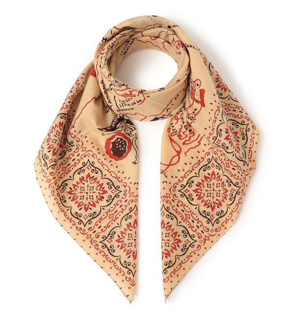 SHIPS for women「BINDU:100*100 スカーフ」|バンダナ・スカーフ|ベージュ