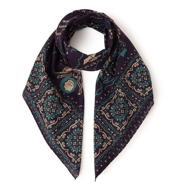 SHIPS for women「BINDU:100*100 スカーフ」|バンダナ・スカーフ|ネイビー