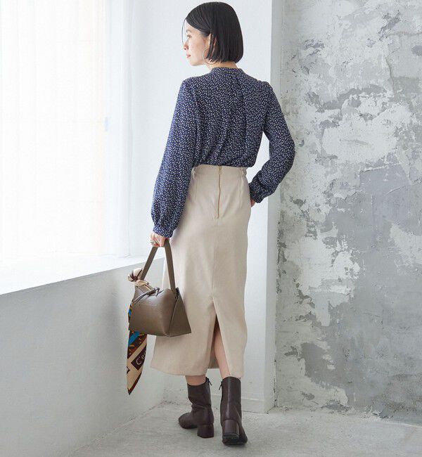 SHIPS for women「〈手洗い可能〉フェイク スエード (ポリエステル) タイト スカート」|タイト|