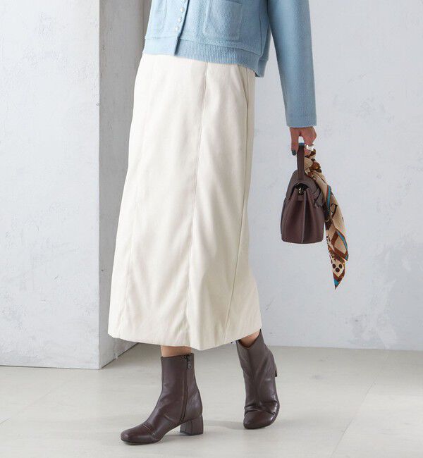 SHIPS for women「〈手洗い可能〉フェイク スエード (ポリエステル) タイト スカート」|タイト|