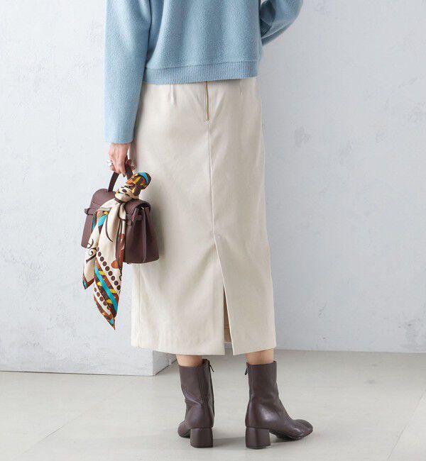 SHIPS for women「〈手洗い可能〉フェイク スエード (ポリエステル) タイト スカート」|タイト|