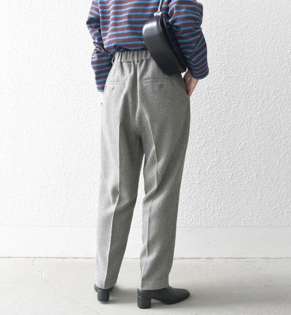 SHIPS any「SHIPS any:〈洗濯機可能〉ウールライク カーブ タック パンツ」|その他|