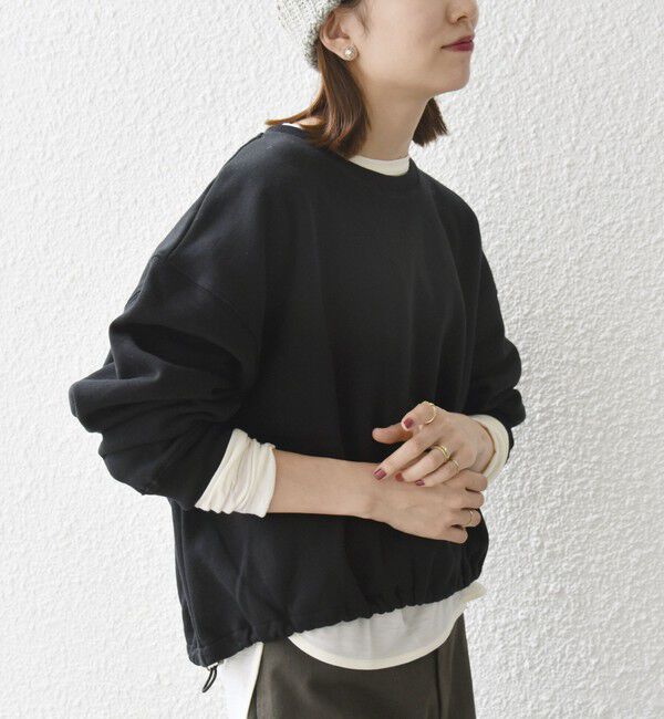 SHIPS any「【WEB限定】SHIPS any:〈洗濯機可能〉USA コットン 裏起毛 コクーン プルオーバー」|スウェット・ジャージ|