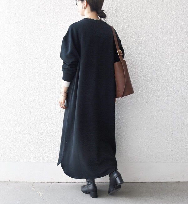 SHIPS any「【WEB限定】SHIPS any: USA コットン 裏起毛 ポケット スウェット ワンピース」|ワンピース|
