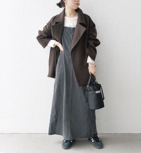 SHIPS any「SHIPS any: ウール ミックス コクーン ショート Pコート」|その他|