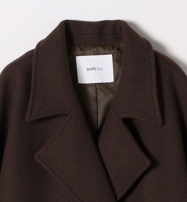 SHIPS any「SHIPS any: ウール ミックス コクーン ショート Pコート」|その他|