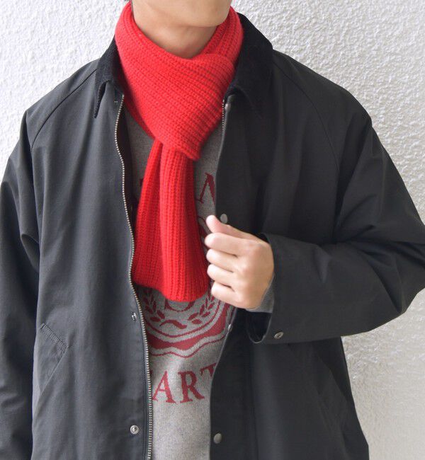 SHIPS any「SHIPS any: ウール / カシミヤ ホールガーメント ニット マフラー◇」|マフラー|レッド