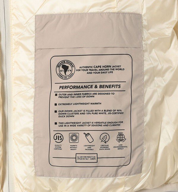 SHIPS any「CAPE HORN:〈洗濯機可能〉MATT STELLA セミロング フード付き ダウン コート」|ダウン|