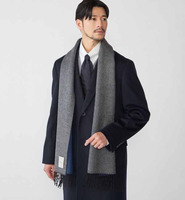 SHIPS「PIACENZA: シルク カシミヤ リバーシブル マフラー」|マフラー|