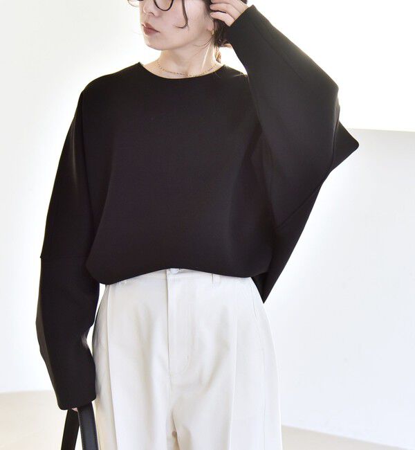 quaranciel「quaranciel:〈洗濯機可能〉ポンチ バックジップ ドルマン プルオーバー」|スウェット・ジャージ|