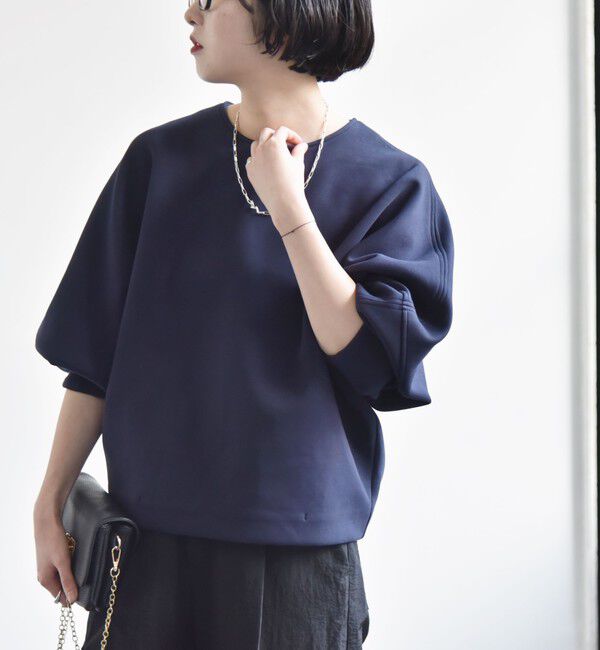 quaranciel「quaranciel:〈洗濯機可能〉ポンチ バックジップ ドルマン プルオーバー」|スウェット・ジャージ|