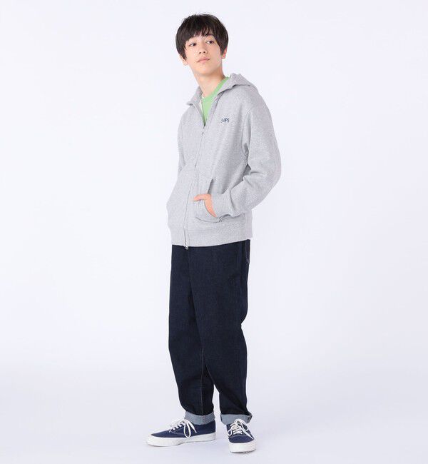 SHIPS KIDS「SHIPS KIDS:140～160cm / ロゴ フード ジップ パーカ」|パーカー|