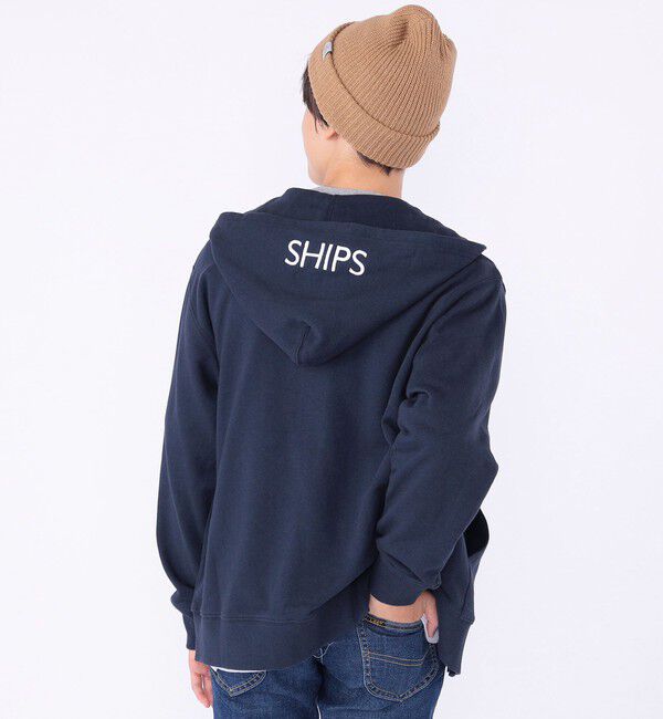SHIPS KIDS「SHIPS KIDS:140～160cm / ロゴ フード ジップ パーカ」|パーカー|