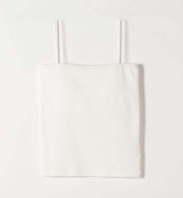 SHIPS any「SHIPS any:〈洗濯機可能〉カップ付き ベアトップ ブラキャミソール」|インナー|ホワイト