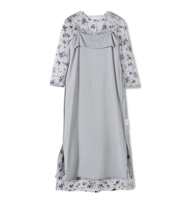 SHIPS for women「kaene:フロッキー レース &times; サテン 2WAY ワンピース（セレモニー対応可）」|ドレス|