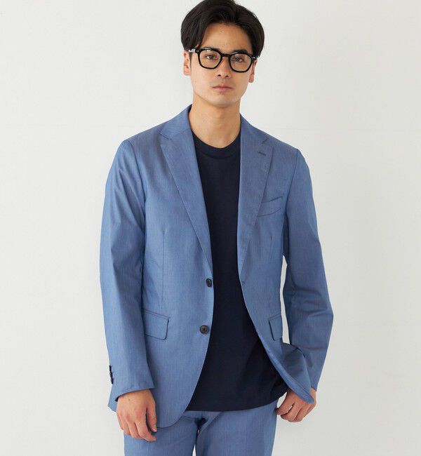 SHIPS Colors 「SHIPS Colors:〈洗濯機可能〉デニム ライク ジャケット(セットアップ対応可能)」|テーラードジャケット|