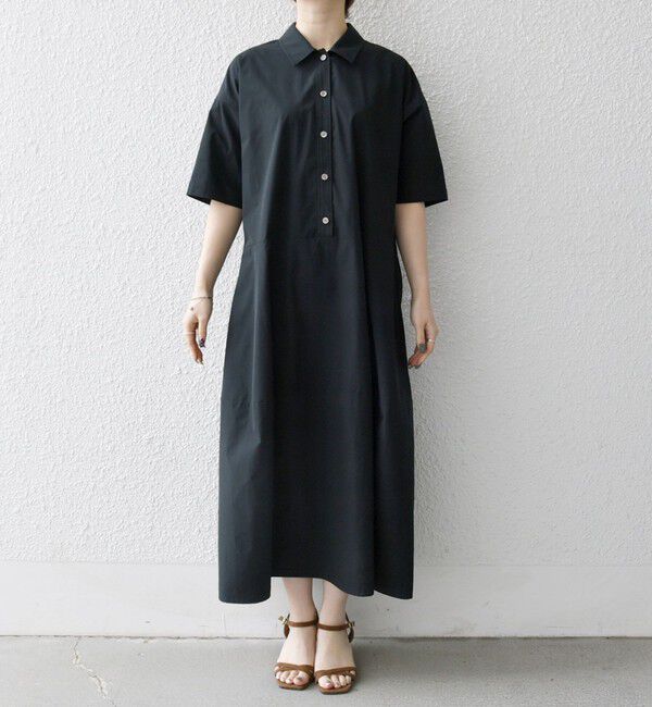 SHIPS any「SHIPS any:〈洗濯機可能〉タイプライター ボリューム シャツ ワンピース」|ワンピース|