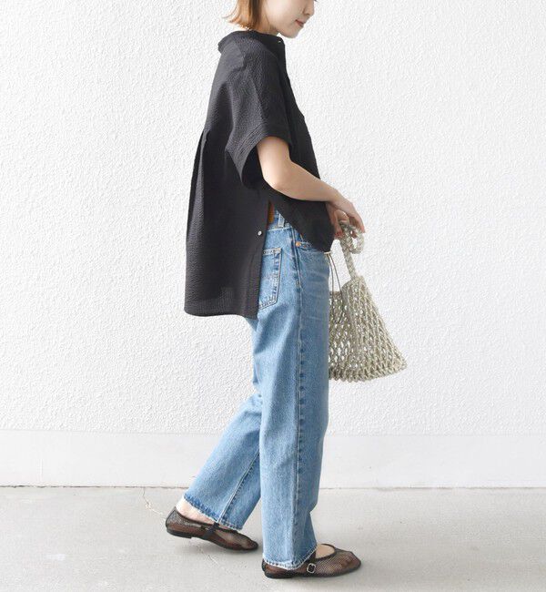 SHIPS for women「〈手洗い可能〉サッカー 裾 ドロスト ドルマン ブラウス」|シャツ・ブラウス|