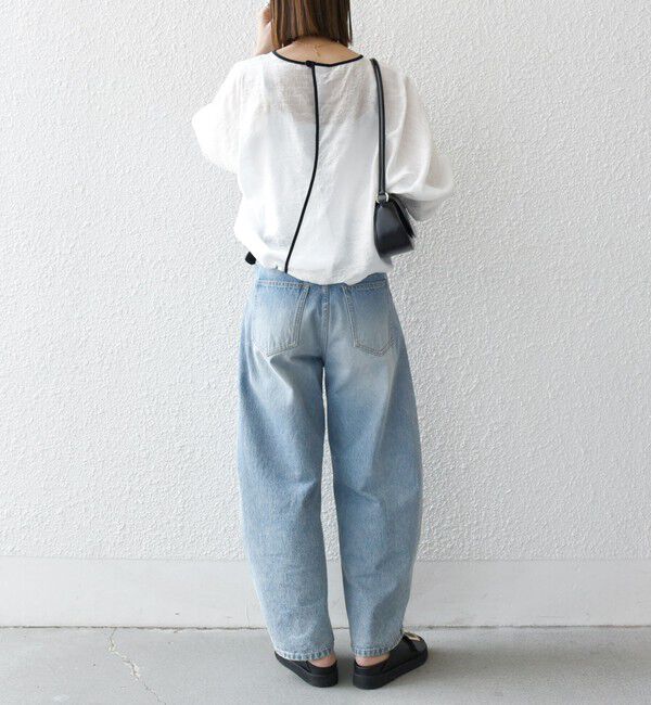 SHIPS any「《追加予約》SHIPS any:〈洗濯機可能〉フラワー ジャカード ドルマン パイピング ブラウス」|シャツ・ブラウス|