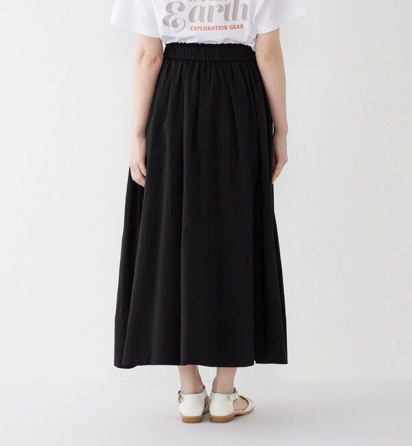 SHIPS Colors 「SHIPS Colors:〈手洗い可能〉キュプラ コットン ギャザー スカート」|フレア|