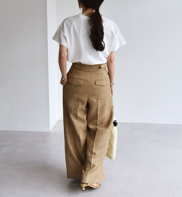 quaranciel「quaranciel:〈洗濯機可能〉カノコ Vガゼット ショートスリーブ クルーネック TEE」|Tシャツ・カットソー|