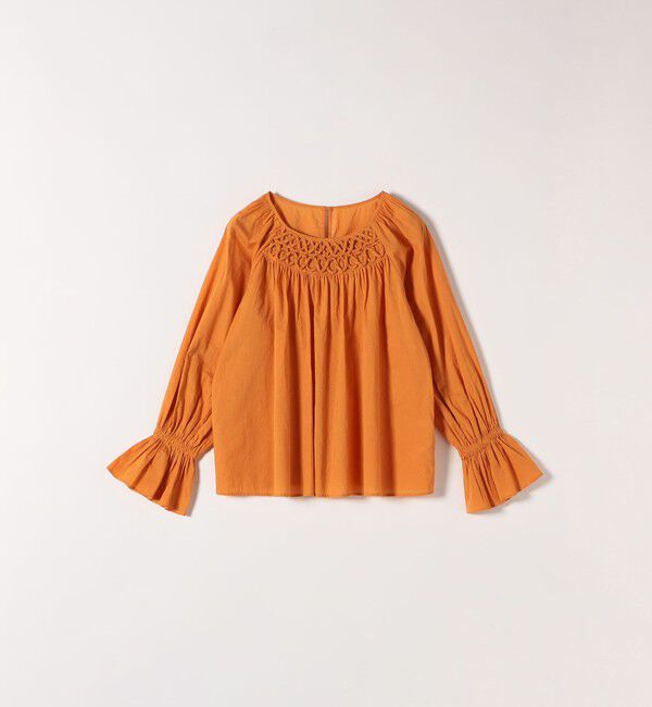 SHIPS any「SHIPS any:〈手洗い可能〉ロープ デザイン ギャザースリーブ フレア ブラウス」|シャツ・ブラウス|