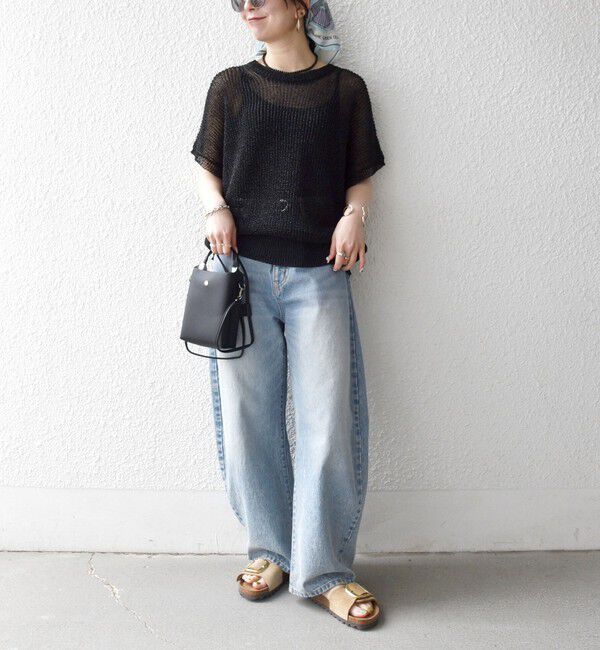 SHIPS any「《予約》SHIPS any:〈手洗い可能〉ギマ  ワイド フレンチ シアー ニット プルオーバー」|ニット・セーター|