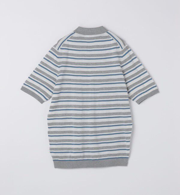 SHIPS「ALANPANE: 16ゲージ マルチボーダー コットン ニット ポロシャツ」|ニット・セーター|