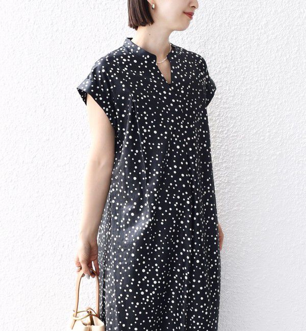 SHIPS for women「《予約》【WEB限定】〈手洗い可能〉リネン レーヨン コーティング ワンピース」|ワンピース|