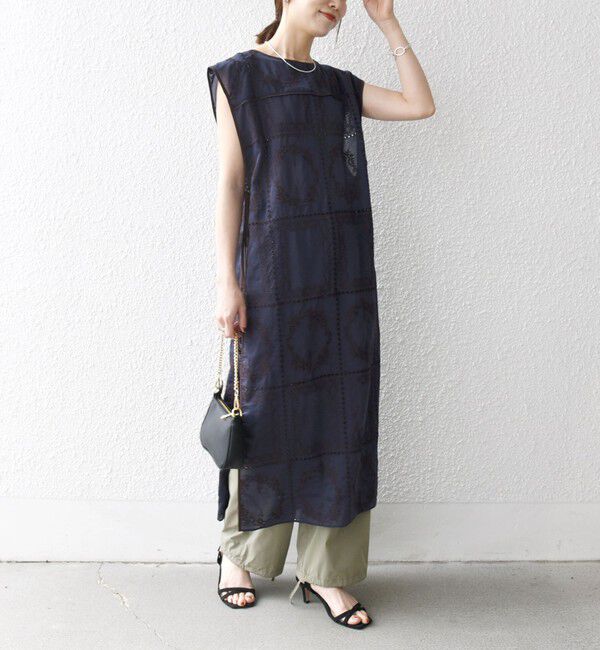 SHIPS any「SHIPS any:〈手洗い可能〉エンブロイダリー レース シアー ワンピース」|ワンピース|