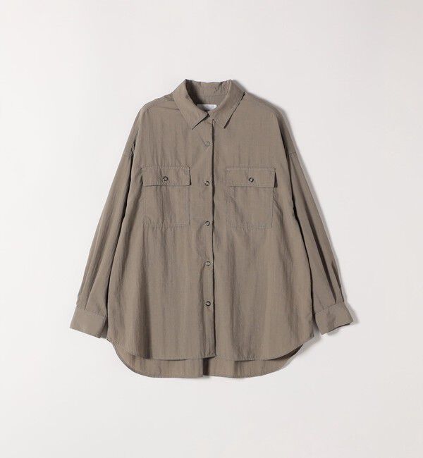 SHIPS any「SHIPS any:〈多機能/洗濯機可能〉ナイロン タスラン ポケット ビッグ シャツ」|シャツ・ブラウス|