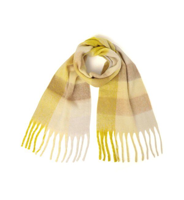 SHIPS any「SHIPS any:〈手洗い可能〉ボリューム シャギー チェック マフラー (ユニセックス) 25AW◇」|マフラー|