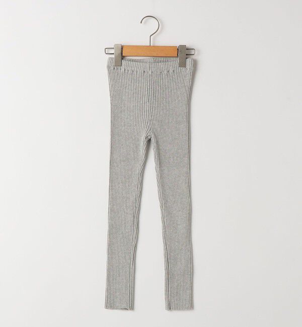 SHIPS KIDS「SHIPS KIDS:100～120cm /〈手洗い可能〉リブ レギンス パンツ」|レギンス・スパッツ|ライトグレー