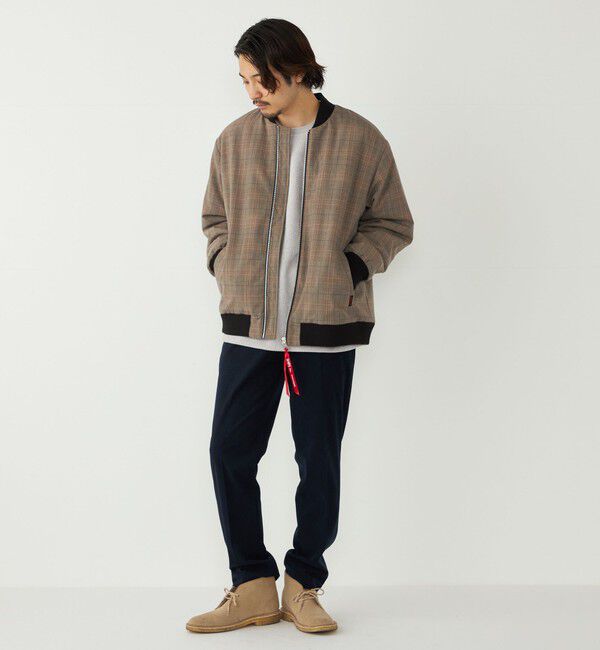 SHIPS Colors 「SHIPS Colors:チェック ボア ボマー ジャケット」|ブルゾン・スタジャン|